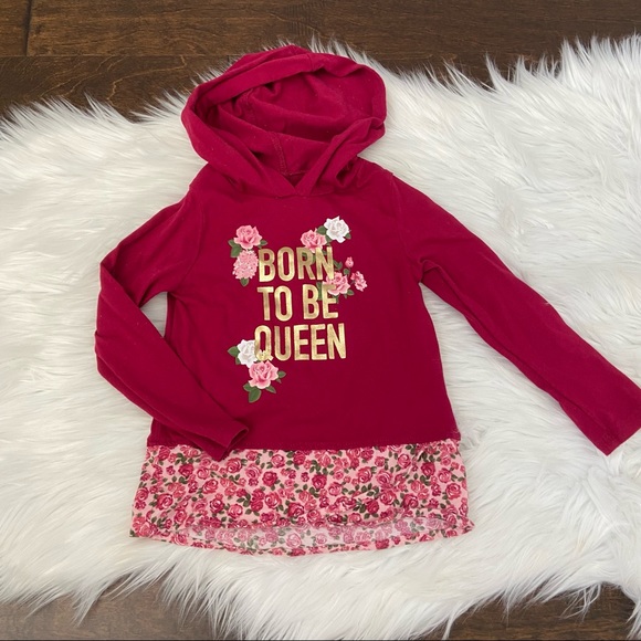 Size 3t pink/maroon floral long sleeve and legging set - Picture 2 of 6